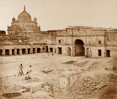 The Place in which General Neil was killed in the Chinese Bazaar, Lucknow by Felice Beato